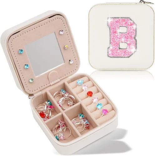 Miniatura 33 de Uygafly Joyero de viaje – Joyero personalizado para mujeres, pequeño organizador de joyas, bonitos organizadores de joyas y estética