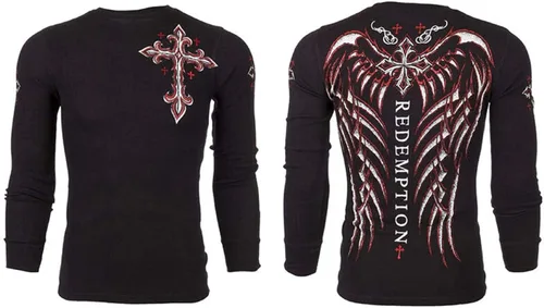 Miniatura 2 de Archaic by Affliction - Camisa térmica para hombre, color negro