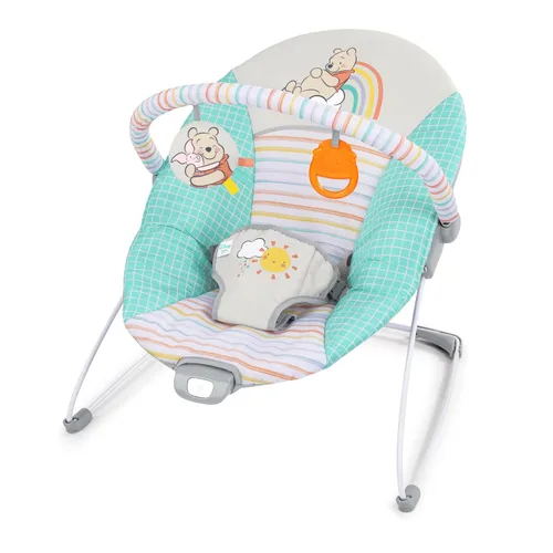 Bright Starts Disney Baby Winnie The Pooh Hunny Hues Mecedora con Vibraciones Tranquilizantes, Unisex, para recién nacidos+