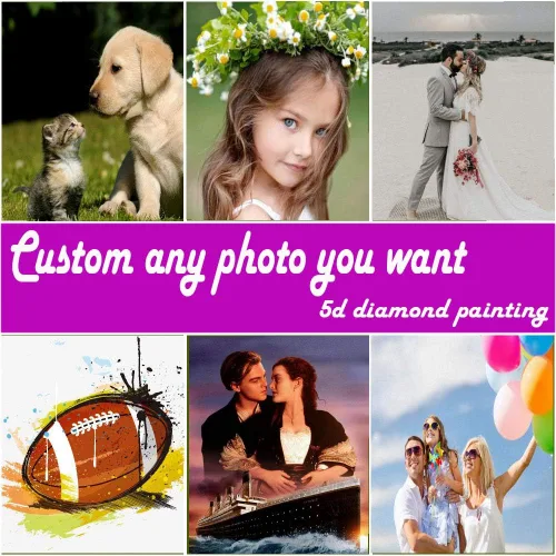 Personaliza tus propias fotos en privado, kits de pintura de diamantes personalizados para adultos, foto personalizada, pinturas de diamantes