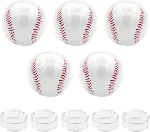 Estuche de exhibición de béisbol – 10 piezas de acrílico transparente, caja de almacenamiento de recuerdos de autógrafo, soporte pequeño para pelota