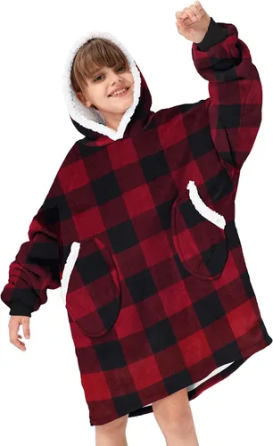 Miniatura 2 de Century Star Manta con capucha para mujeres y hombres, sherpa, de gran tamaño, gruesa, acogedora, suave, cálida, para adultos, sudadera con capucha