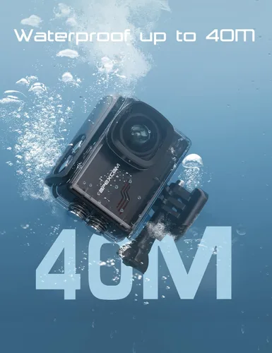 Miniatura 4 de Apexcam Cámara de acción M80 4K con tarjeta de 64 GB, HD 60FPS 48MP cámara deportiva para vlogging, cámara impermeable de 131.2 ft bajo el agua