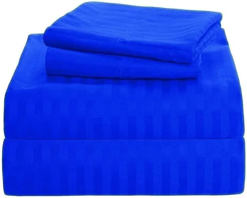 Miniatura 23 de Juego de sábanas de lujo de 600 hilos para sofá cama – Pima algodón 4 piezas sofá doble negro sólido ajuste hasta 5 pulgadas de profundo bolsillo