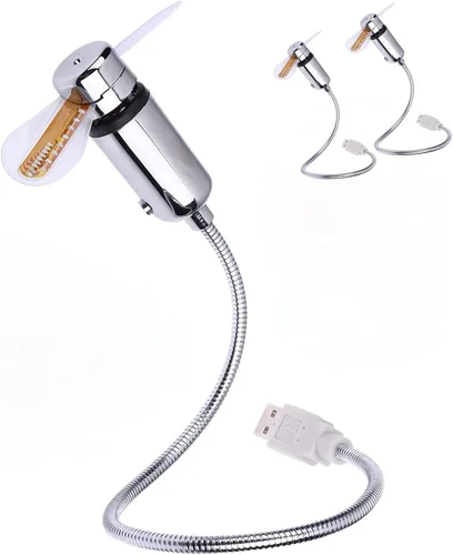 Miniatura 10 de Sokelinn-six Ventilador LED USB, mini ventilador de refrigeración flexible portátil alimentado por USB con interruptor para computadora