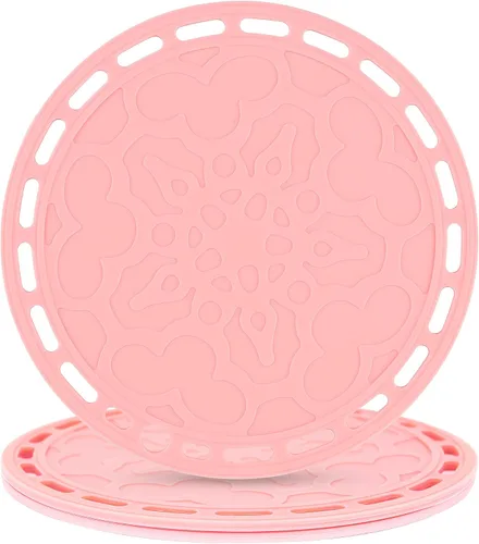 Miniatura 13 de Salvamanteles de silicona grandes y redondos de silicona para platos calientes y ollas calientes, almohadillas calientes para encimeras, mesas