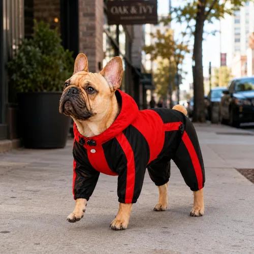 Miniatura 4 de Ropa para mascotas, ropa para perro, ropa para lluvia, nieve, impermeables, cuatro patas, impermeable para perros pequeños, medianos, grandes, Rojo