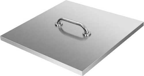 Cubierta para quemador de fogata de 21 x 21 pulgadas, acero inoxidable 430 de 1.5mm de espesor, tapa cuadrada para fogata, se ajusta a chimeneas de