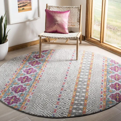 Miniatura 9 de SAFAVIEH Madison Collection - Alfombra decorativa de 2 pies 3 pulgadas x 4 pies, color carbón y gris, diseño bohemio chic, no desprende pelusa