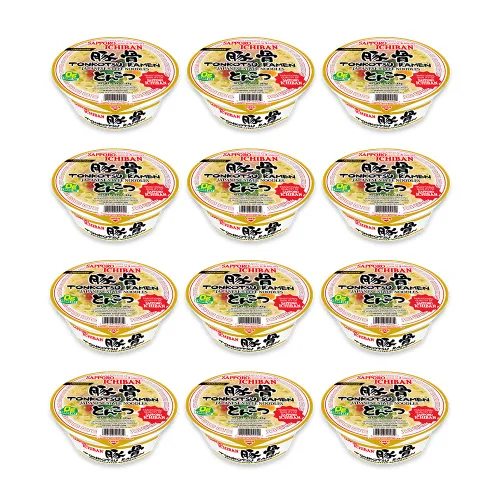 Miniatura 8 de [SAPPORO ICHIBAN] Miso Ramen Bowl (Donburi), fideos japoneses de taza instantánea de sabor nº 1 (2.94 onzas x 12 tazones) (Miso)