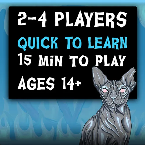 Miniatura 6 de SATANIMALS: Paquete de expansión Littergy Juego de cartas Construye el mejor zoológico de mascotas demoníacas Gatos sin pelo Perfecto