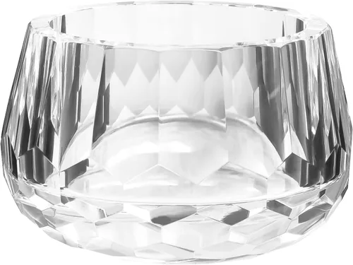 Plato de cristal para dulces, pequeño cuenco decorativo cortado a mano de 3.5 pulgadas de ancho x 2.4 pulgadas de alto para decoración del hogar,