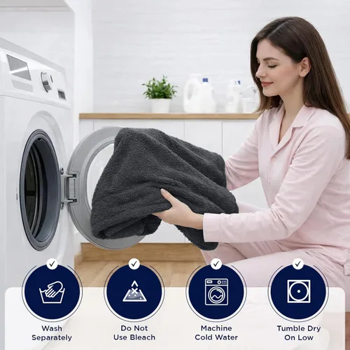 Miniatura 237 de DAN RIVER Paquete de 2 sábanas de baño de 35x70 pulgadas, sábanas de baño jumbo acanaladas para adultos, toallas grandes gruesas y absorbentes