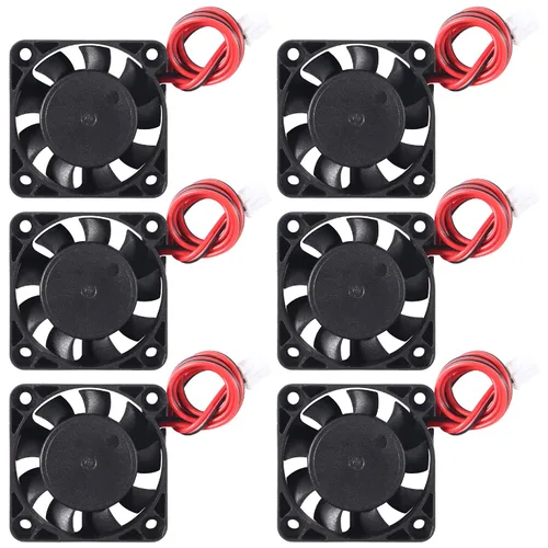 6pcs 4010 DC 12V Impresora 3D Ventilador de Refrigeración Mini Ventilador Sin Escobillas 1.575x1.575x0.394 in con Terminal de 2 Pin para Impresora