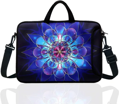 Miniatura 2 de 14 pulgadas portátil bolsa de hombro manga caso con asa para 13" 13.3" 14" 14.1" Netbook/Macbook Air Pro (azul clásico)