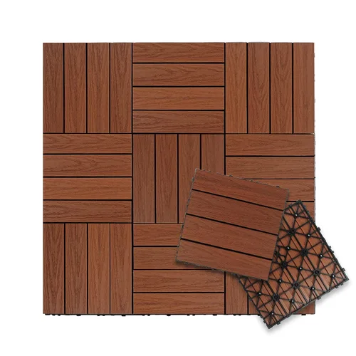 Miniatura 16 de NewTechWood UltraShield Naturale - Azulejo compuesto para exteriores (1 pie x 1 pie), color rosa de Seúl (10 pies cuadrados por caja)