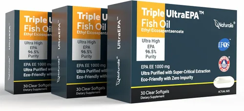 Miniatura 10 de Naturalis Triple Strength UltraEPA™ EPA 1000mg Grado farmacéutico de alta pureza 99% Omega-3 con 96.5% de aceite de pescado sin eructos EPA