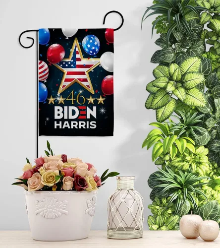Miniatura 9 de Biden Harris Flag Juego de 46 banderas de jardín, soporte de pared patriótico, voto, presidente demócrata, republicano, Tea Party, Estados Unidos