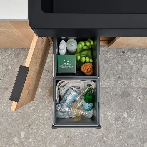 Miniatura 8 de Blanco 526376 Botton II 30/2 - Contenedor para clasificador de residuos de cocina 30/2-526376, negro, 48,2 x 25,1 x 40