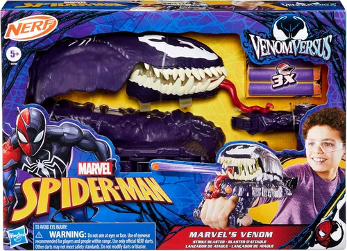 Miniatura 2 de Marvel Spider-Man VenomVersus Marvel's Venom Strike Blaster, juguete NERF Spider-Man, juguetes de superhéroes para niños a partir de 5 años