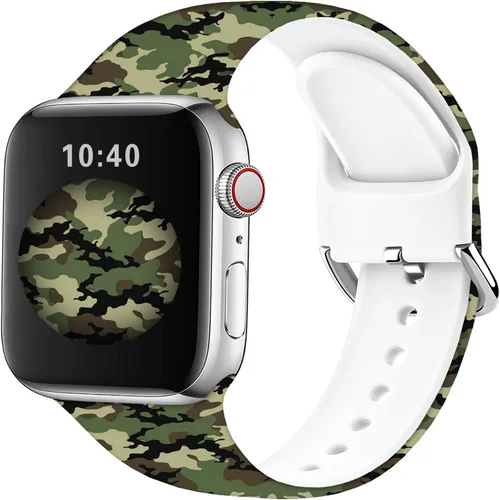 Miniatura 2 de Correas de silicona suaves compatibles con Apple Watch Band de 1.496 in 1.575 in 1.614 in 1.654 in 1.732 in 1.772 in 1.811 in 1.929 in, correa