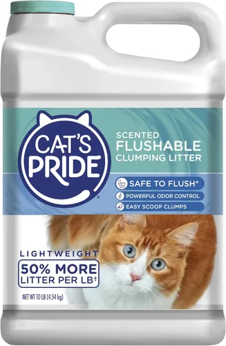 Miniatura 11 de Cat's Pride Arena aglutinante ligera: natural - Potente control de olores - Sin perfume, 10 libras Natural sin perfume