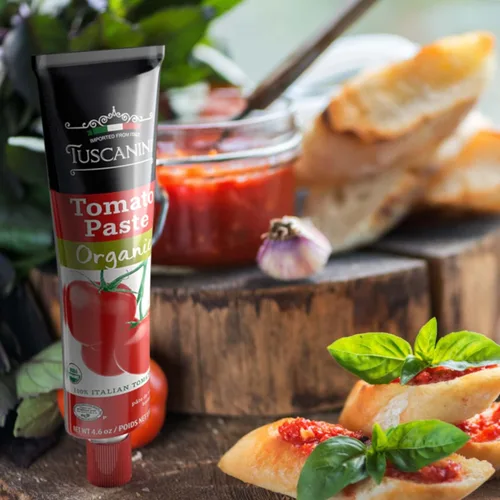 Miniatura 4 de Tuscanini Pasta de tomate orgánica premium en un tubo de 4.6 onzas (4.6 onzas, 2) Tomates 100% italianos, totalmente naturales, sin OMG