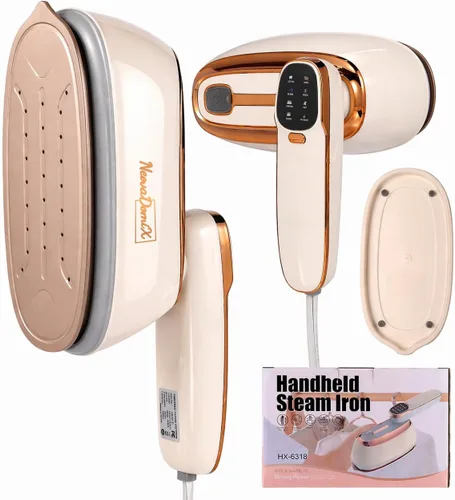 Miniatura 8 de Vaporizador portátil de viaje para ropa, vaporizador de mano de 1200 W con calentamiento rápido de 20 segundos, plancha de vapor 2 en 1