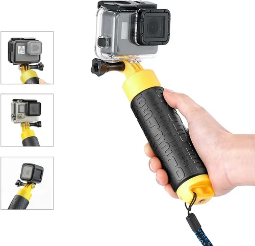 Miniatura 7 de SOONSUN Empuñadura flotante impermeable para GoPro Hero 13 12 11 10 9 8 7 6 5 4 3+ 2, Sesión, Fusion, Max, SJCAM, AKASO, DJI Osmo Action