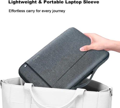 Miniatura 5 de Ferkurn Funda para laptop para hombres y mujeres, compatible con MacBook Air/Pro, Lenovo Surface, HP, Dell, ASUS Acer, 15.6 pulgadas, color gris