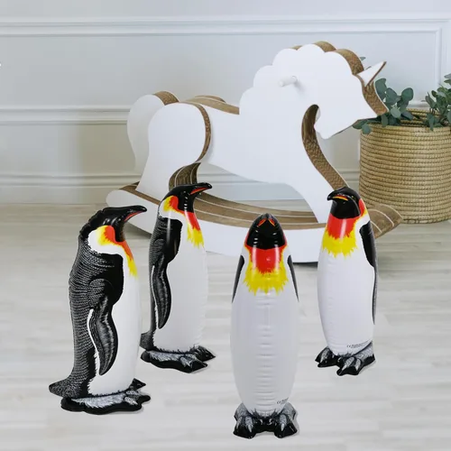 Miniatura 6 de Jet Creations Inflatable Aquatic Animal 4pc Pack: Shark, Dolphin, Goldfish, Starfish, Crab, Penguin. 20+ inch Long. Pool Toys, Photo Prop, Theme