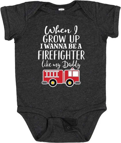 Miniatura 36 de inktastic Body de bebé Future Firefighter Like Daddy