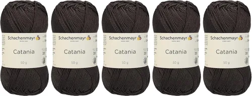 5 madejas SMC Catania Originals, beige 100% algodón, total 17.6 onzas cada 1.75 onzas (1.76 oz) / 137 yardas (410.1 ft), deporte fino 2, beige 248