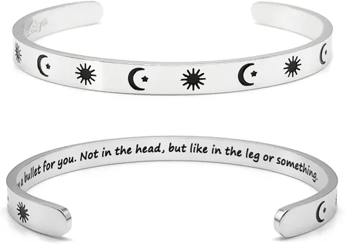 Miniatura 72 de Dczosily Pulseras inspiradoras para mujer, de acero inoxidable, pulseras motivacionales, regalos personalizados para mejores amigas