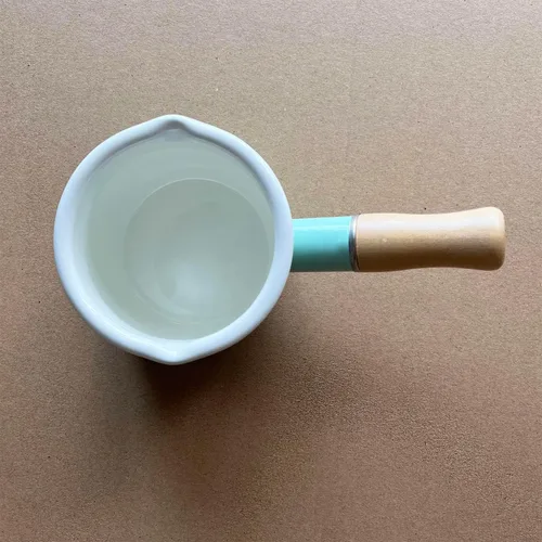 Miniatura 3 de Olla de leche esmaltada, calentador de mantequilla antiadherente, mini cacerola, 4 pulgadas, 17 onzas, utensilios de cocina pequeños con mango