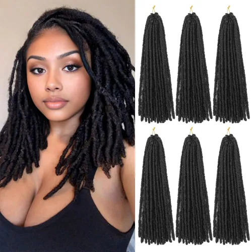 Miniatura 24 de WIGNEE Cabello de Ganchillo 120 Hebras Locs Sintéticos 8 Pulgadas Locs Suaves Pre-Trenzados 6 Paquetes Cabello de Ganchillo Pre-Anudado para Mujeres