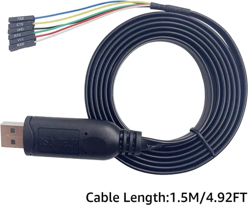 Miniatura 3 de DSD TECH SH-U09G USB a TTL Cable serie FTDI FT232RL IC 1.8M/5.9FT incorporado