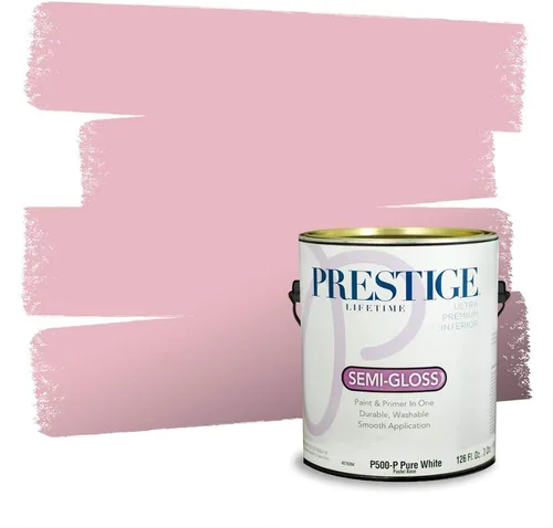Miniatura 411 de Prestige Paints Pintura exterior e imprimación en uno, 1 galón, plano, coincidencia comparable de Valspar* Amber Rose*