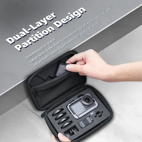Miniatura 5 de Funda de transporte resistente al agua para DJI Osmo Action 6/5 Pro/4/3, funda rígida de viaje compatible con GoPro Max Hero 13/12/11/10/9/8/7