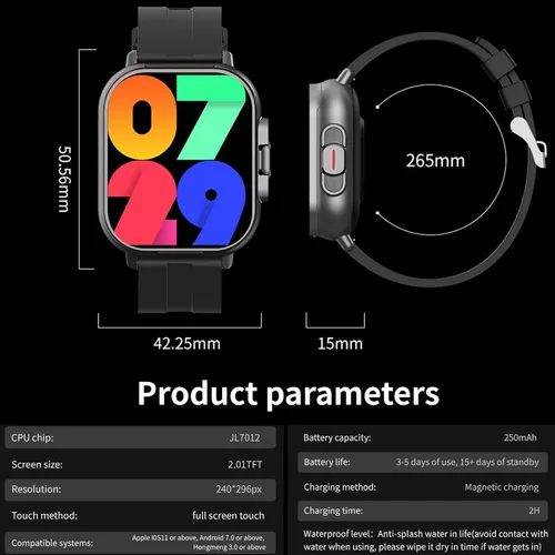 Miniatura 9 de Reloj inteligente con auriculares, pantalla HD de 2.01 pulgadas, reloj inteligente 2 en 1 con más de 100 modos deportivos rastreador de fitness