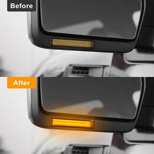 Miniatura 7 de Luces LED de señal de giro para espejo lateral Compatibles con Ford F150 2004-2014 Lámparas Reflectoras Raptor 2010-2014 Expedition 1997-2007 Luces