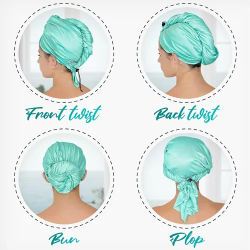 Miniatura 6 de THE PERFECT HAIRCARE Curly Hair Girls Juego de Toallas de Microfibra para Plopping - Envoltorio Anti-encrespamiento Sedoso y Suave para Secar