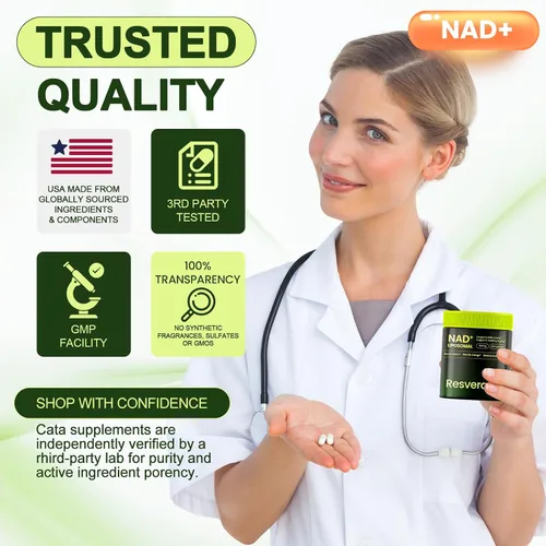 Miniatura 5 de Suplemento alternativo NMNH, resveratrol de ribósido de nicotinamida NAD, NAD liposomal + resveratrol, suministro de 30 días - Suplemento NAD