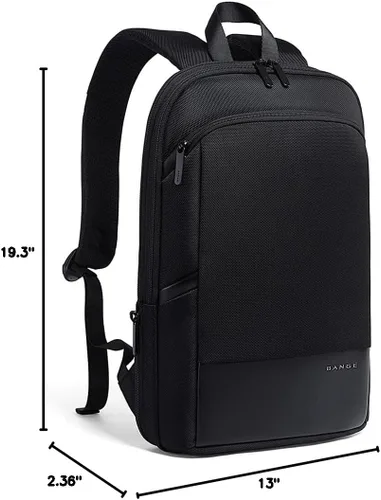 Miniatura 9 de BANGE Mochilas delgadas para laptop de 17.3 pulgadas, mochila de trabajo expandible para hombres y mujeres