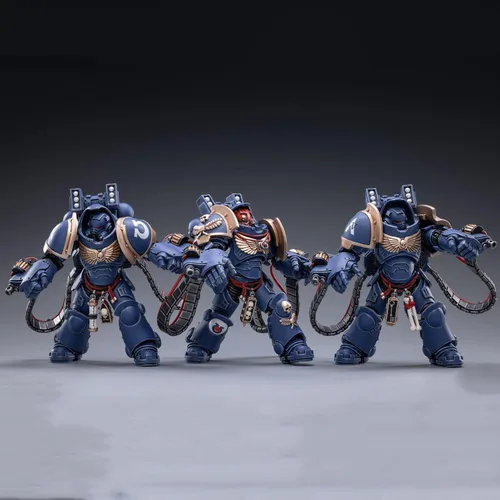 Miniatura 28 de Pipigirl Figuras de acción de soldado de licencia genuina 1/18, kits de modelos de guerrero extremo militar militar de 4 pulgadas Ultramarino