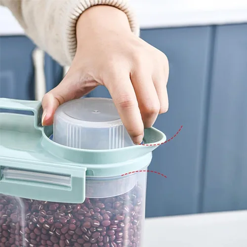 Miniatura 6 de Dispensadores de cereales Envases de harina de soja Caja de almacenamiento de arroz Dispensador de cereales Dispensador hermético Recipientes