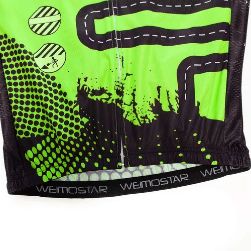 Miniatura 140 de Weimostar Hombre Ciclismo Jersey Manga Corta Bicicleta Ropa Multicolor Diamante