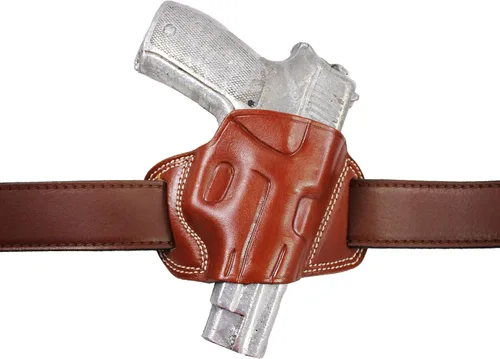 Miniatura 7 de YT HOBBY Funda para pistola de cuero hecha a mano con deslizamiento rápido en la cintura OWB Marrón - mano derecha