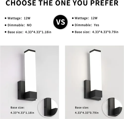 Miniatura 6 de Aplique de pared negro para decoración de la casa, luces LED de pared para dormitorio, lámpara de pared de mesita de noche, lámpara de pared moderna