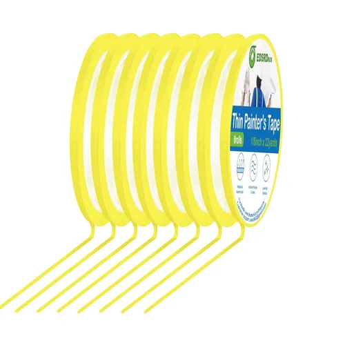 Miniatura 26 de EDSRDRUS Cinta Fina para Pintores 1/8, 1/4, 1/2 pulgada de Ancho Cinta para Pintor Cinta de Pintura, Cinta de Enmascarar, Cinta de Rayas, Cinta